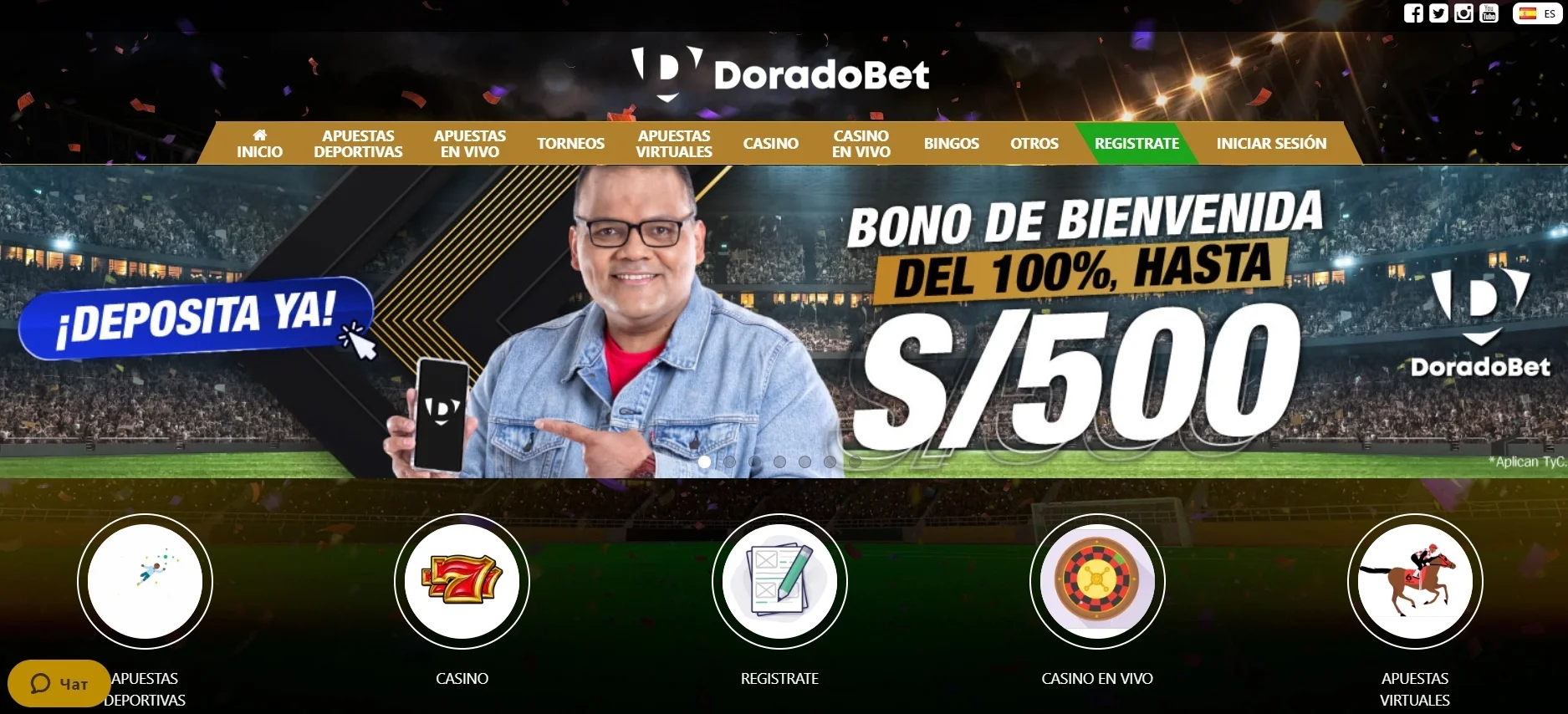 Doradobet - Revisión del mejor casino de Perú